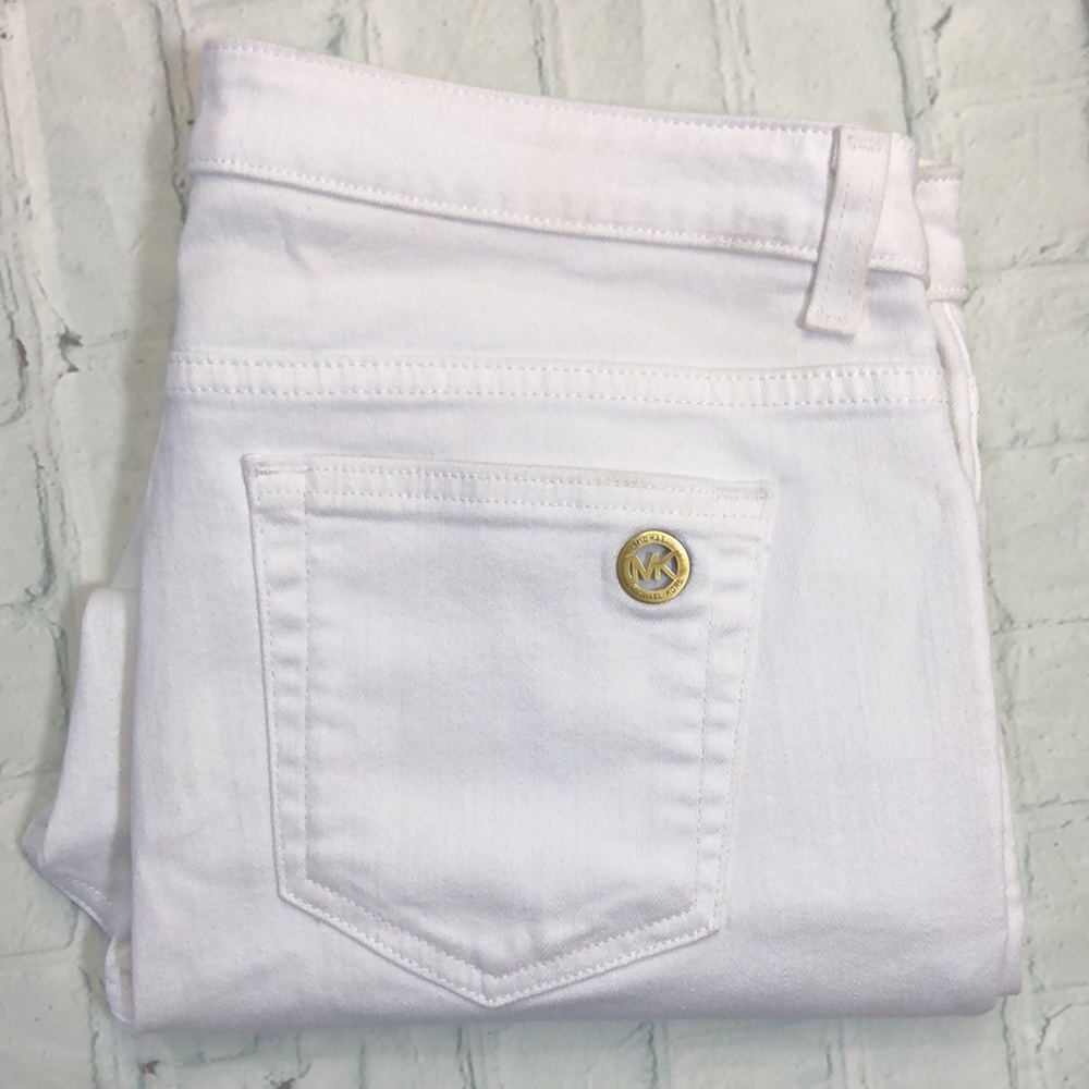 Michael Michael Kors White Cropped Denim Jeans
